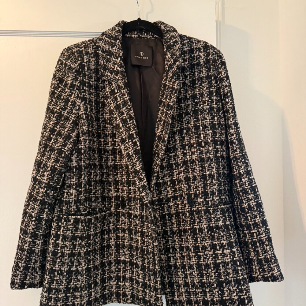 ANINE BING Blazer Size Small - Diana Wool Tweed - Like new